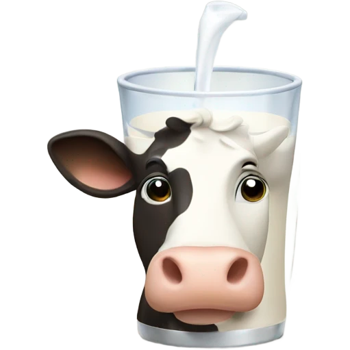 cow drinking milk emoji