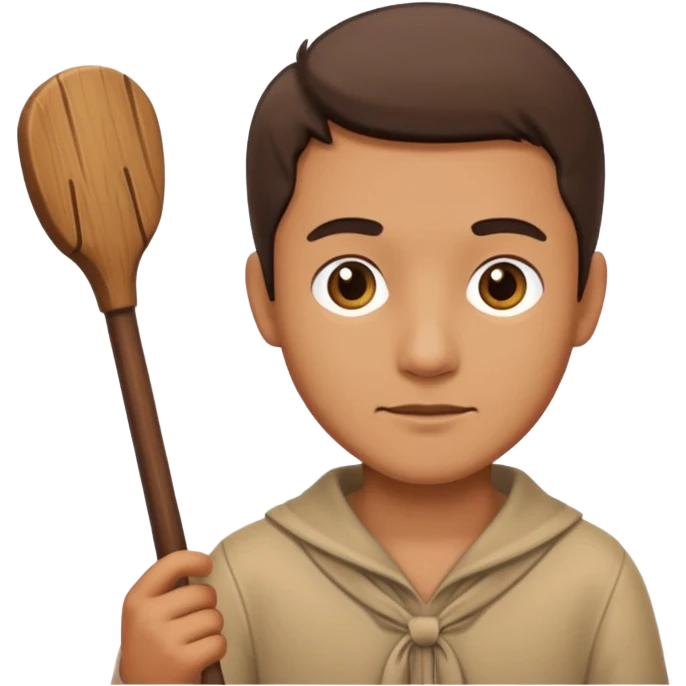 Man with stick emoji