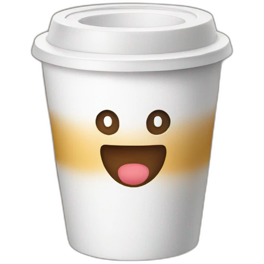 White disposable cup for coffee emoji