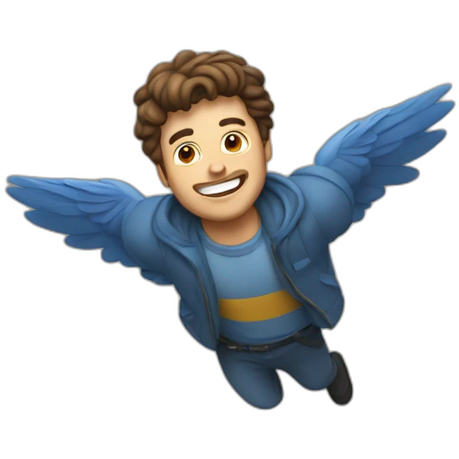Man flying emoji