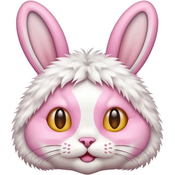 cat emoji with bunny fur and bunny ears emoji