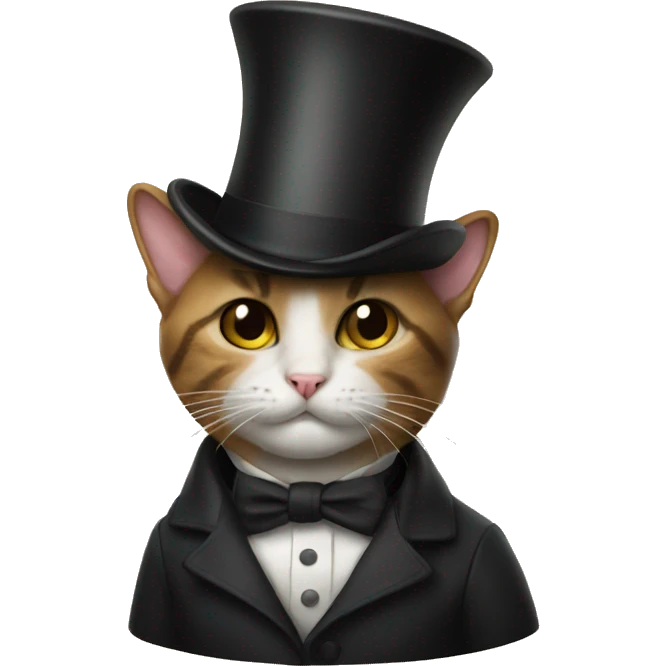 A cat in a tophat emoji