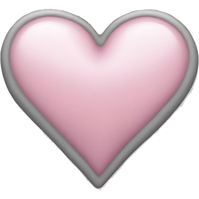 Pink and gray heart emoji