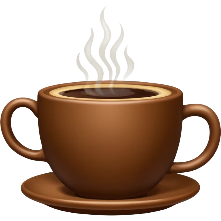 plain Coffee without Saucer, Brown Cup, no saucer. emoji