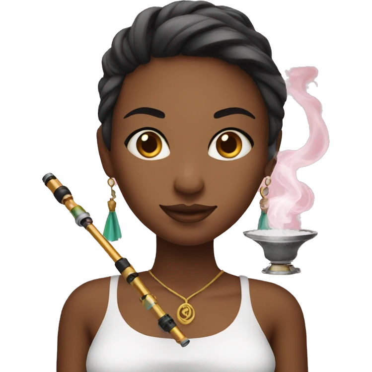 Girl with a shisha emoji
