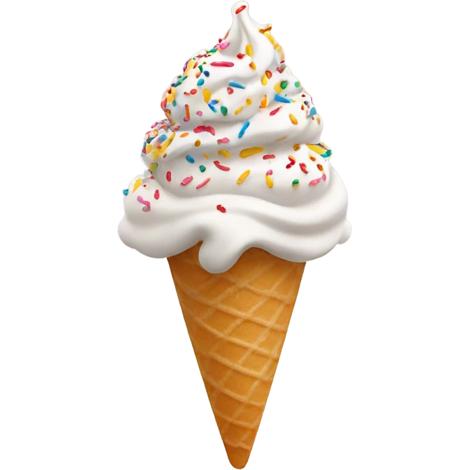 Soft serve with sprinkles emoji