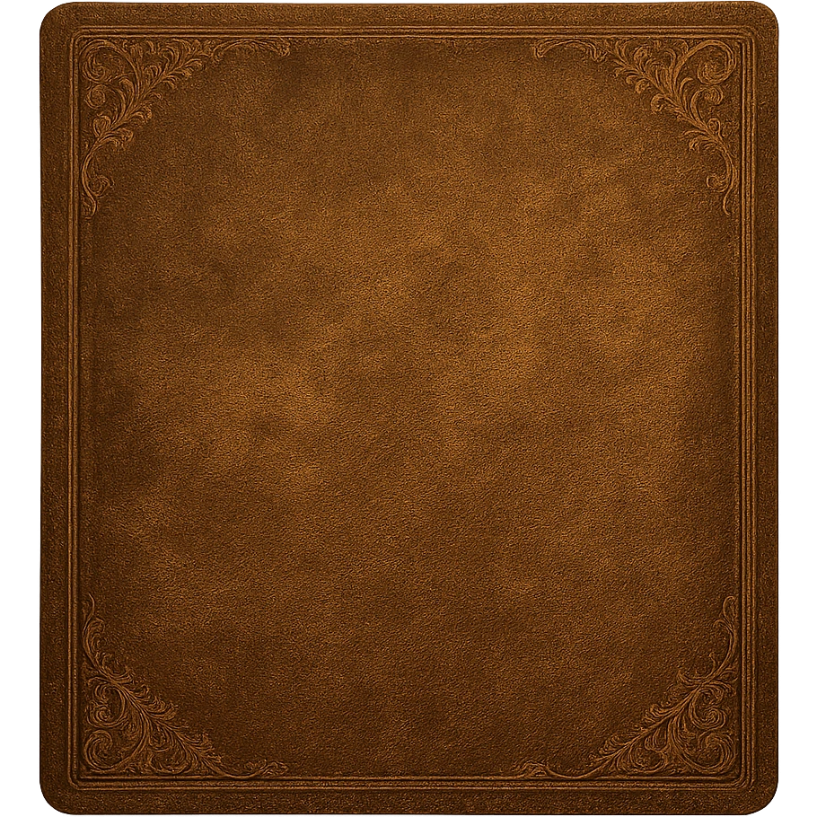 Render the back page of the folder as a separate image, matching the style, color, and texture from the reference image. The background should be transparent. This is attempt 2. emoji