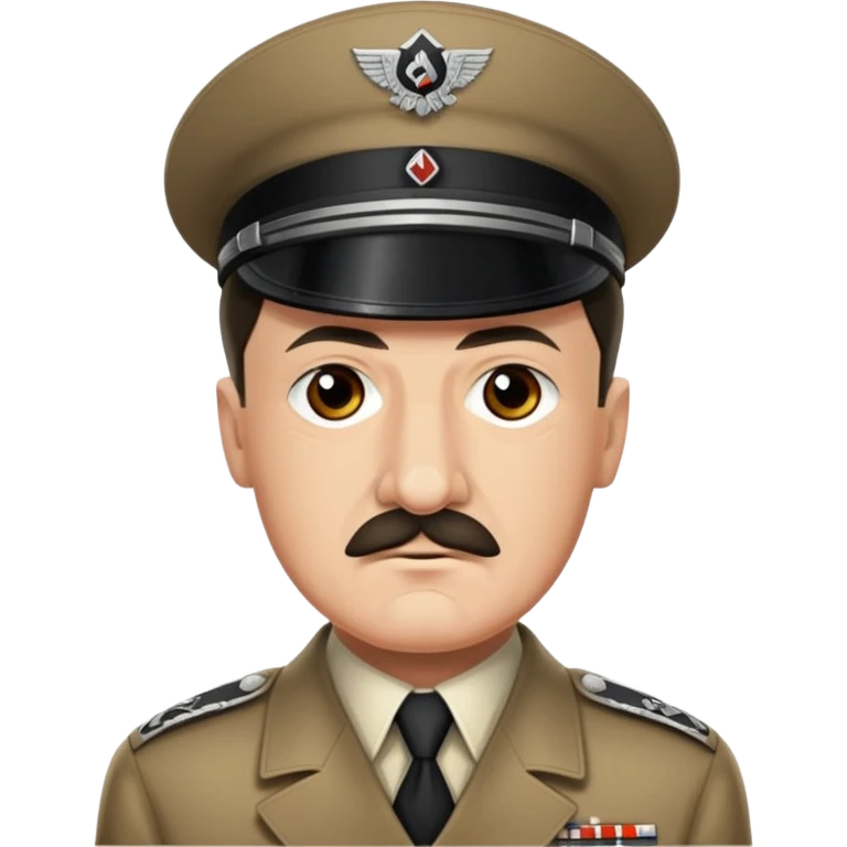 Asker üniformalı çok çok sinirli bir adolf hit emoji