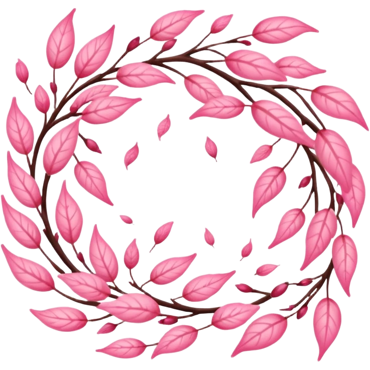 make sakura pink leaves falling emoji