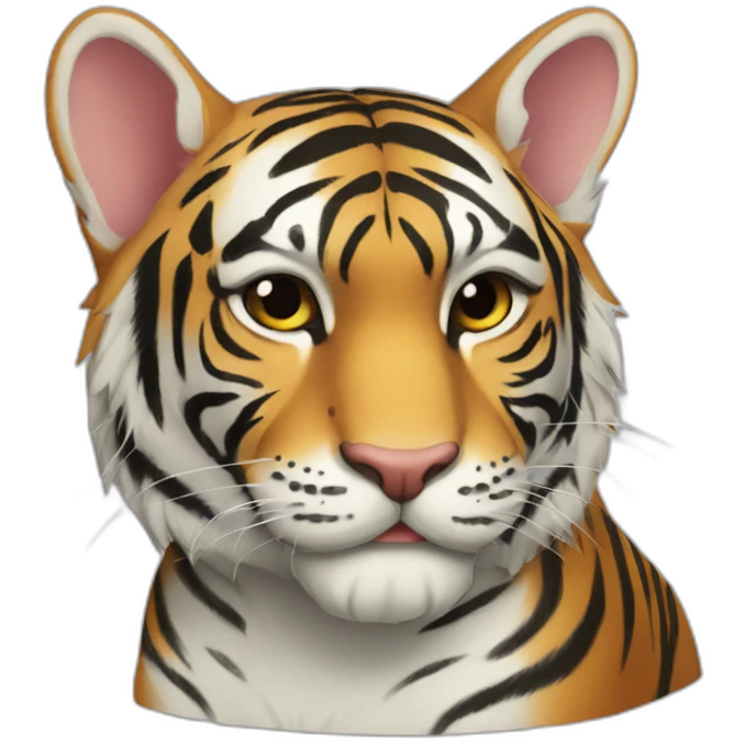 Tigre sur lapin emoji
