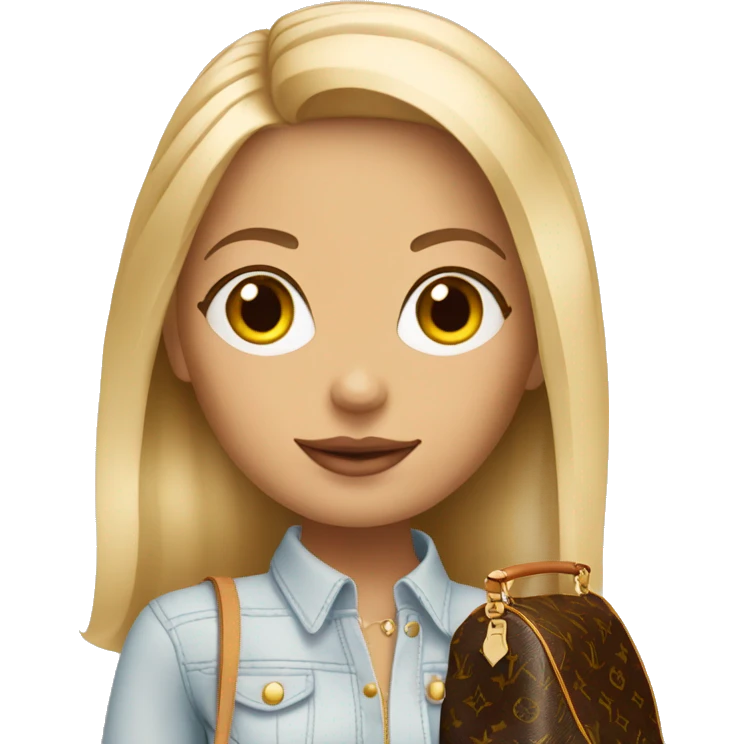 Blonde girl with louis vuitton bag emoji