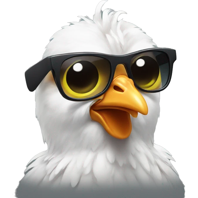 little chicken wearing sunglasses  emoji