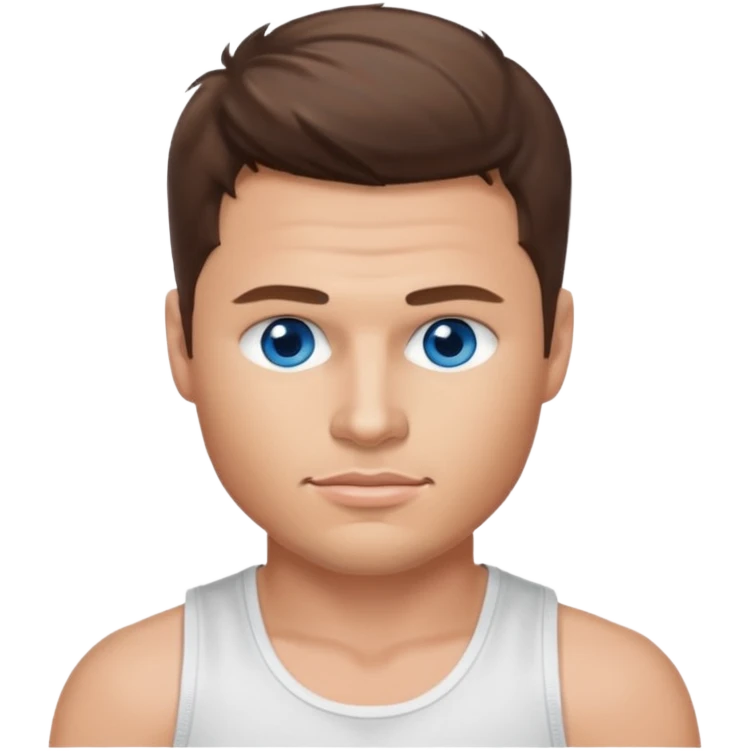 Nick Lachey blue eyes, brown hair, white tank top emoji