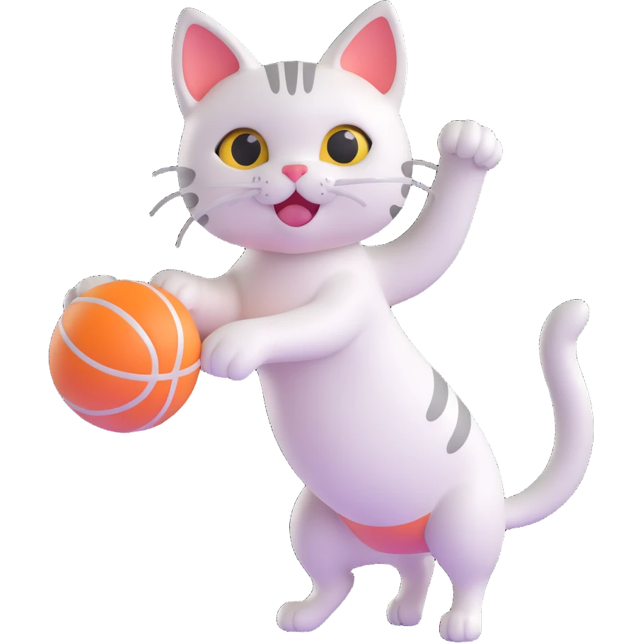 cat playing with a ball emoji
