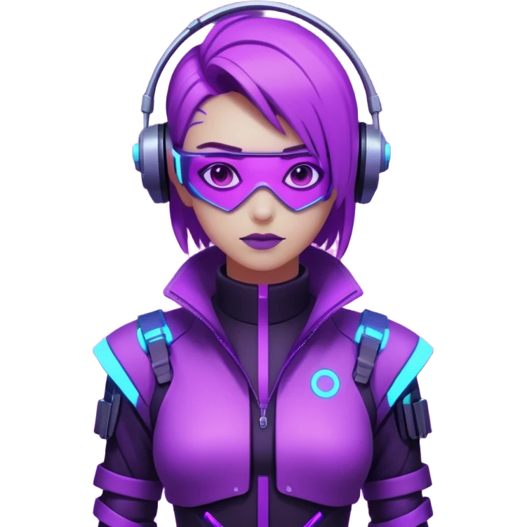 neutre gender neon cyberpunk light purple  emoji