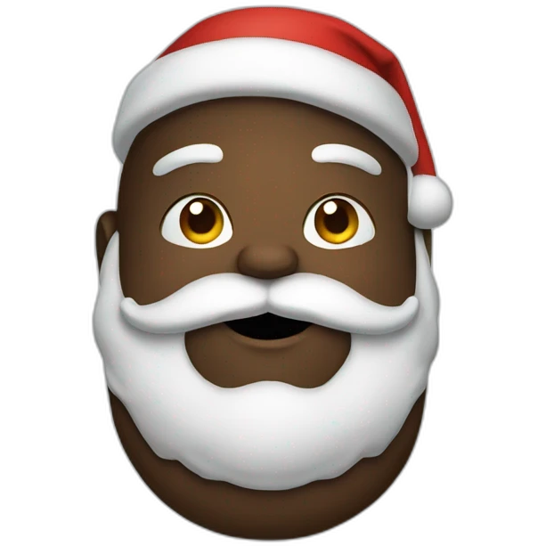very fat Black Santa emoji