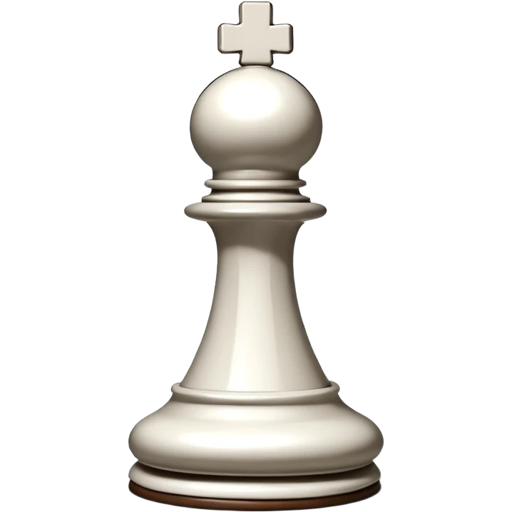 
chess bishop piece object, classic bishop shape with top slit, 3D cartoon, glossy material, soft shadow, mobile game icon style, centered, clean background, no text, no watermark
 emoji