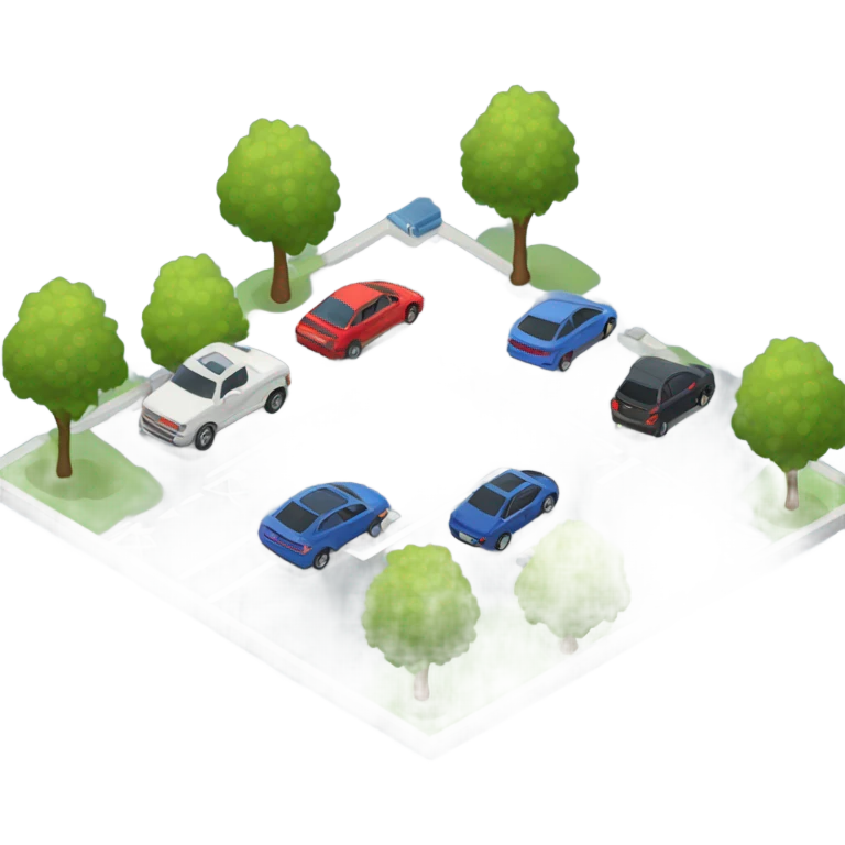 isometric full carpark emoji