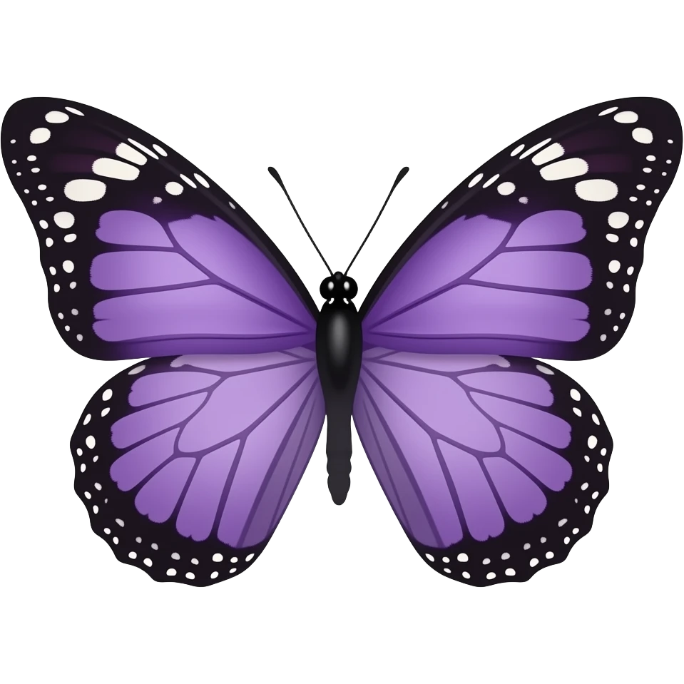 Beautiful lavender butterfly emoji