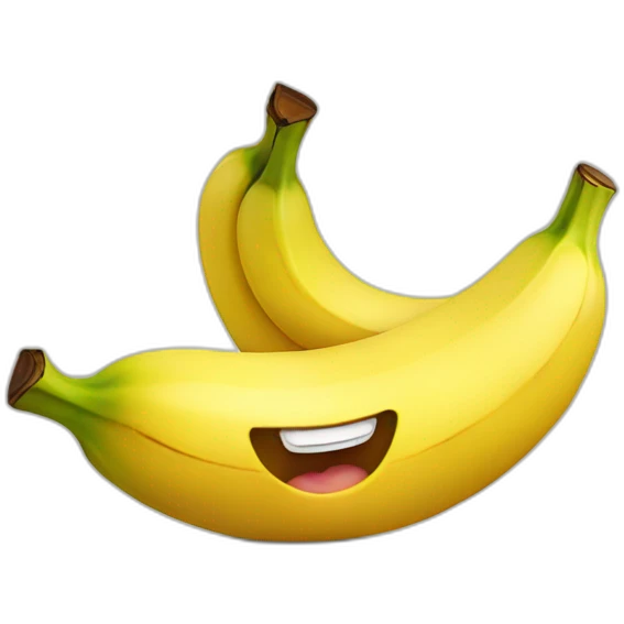 Laughing banana emoji