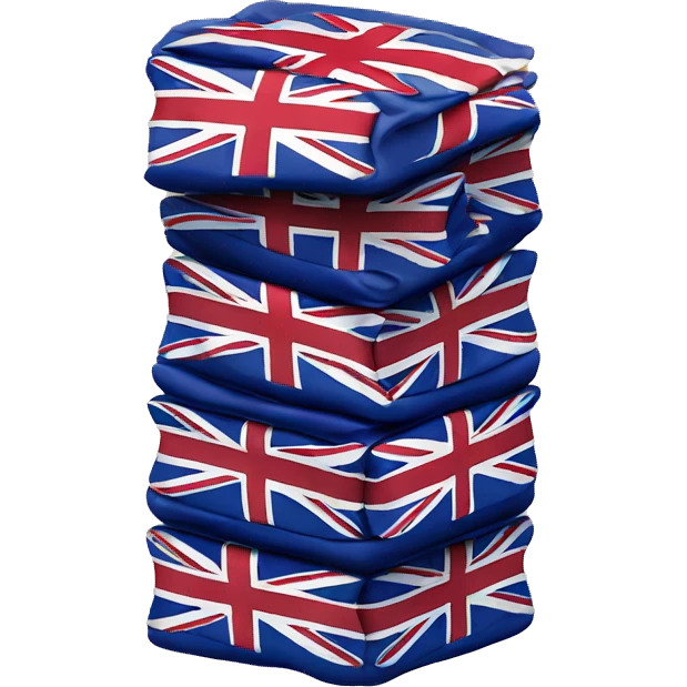 stack of british flags emoji