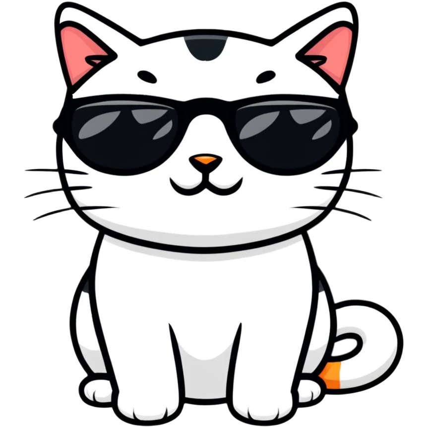 Cat with sunglasses emoji