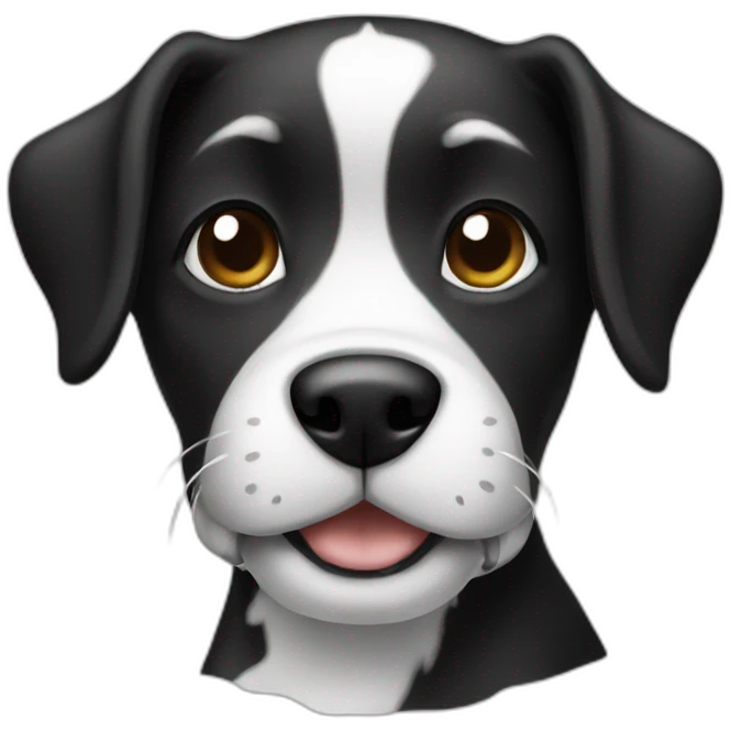 Dog preto e branco emoji