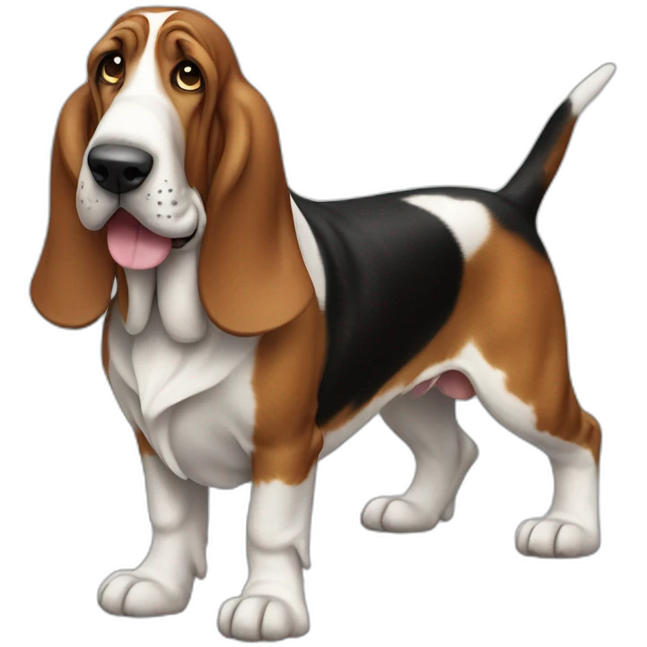 Dog basset hound full-body emoji