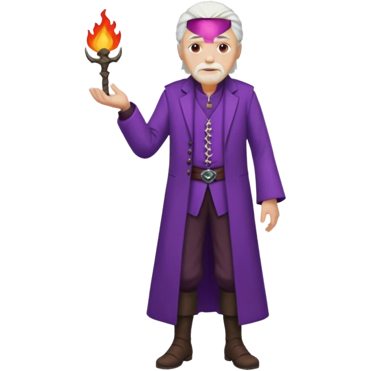 purple eyed white haired old man standing in Targaryen themed clothes, full body  emoji