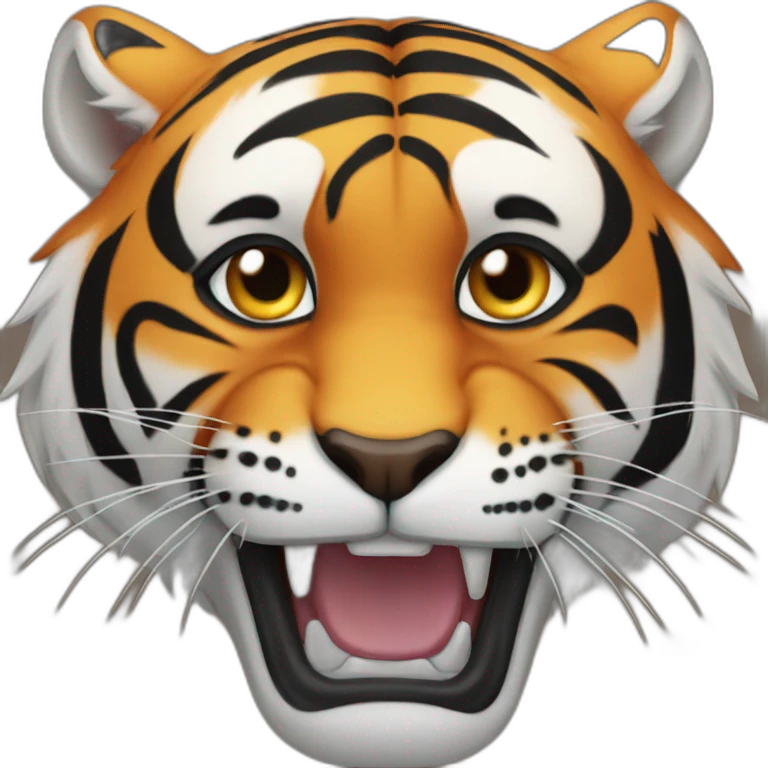 Tiger roars emoji