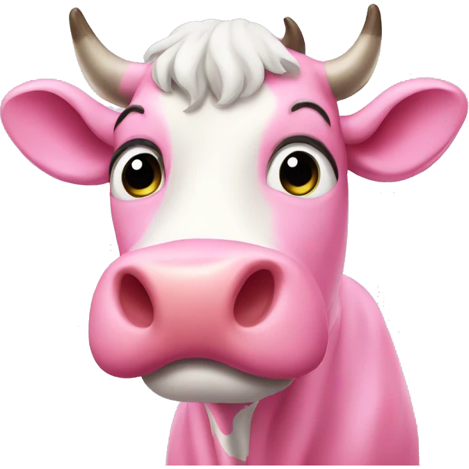 Pink cow emoji