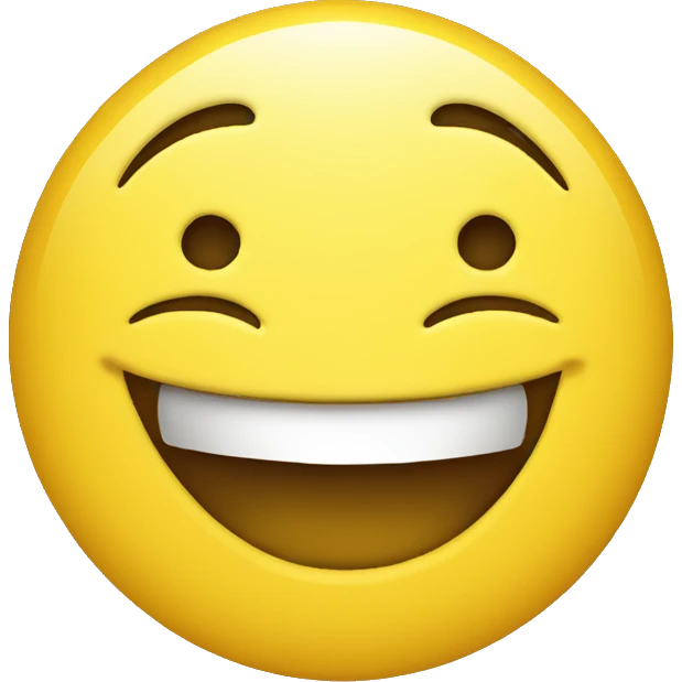 Super happy yellow face emoji