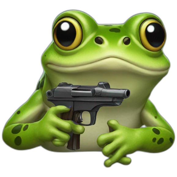 Gun frog emoji