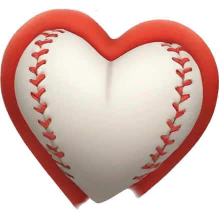pelota en forma de corazón emoji