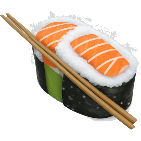 Sushi with snow emoji