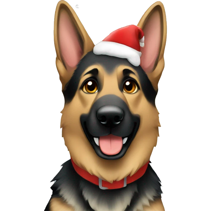 Christmas German shepherd emoji