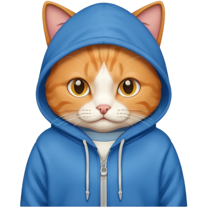 cat wearing hoodie  emoji