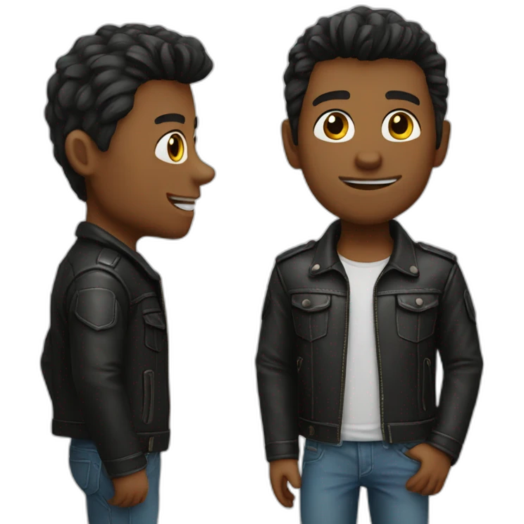 cool guy in leather jacket emoji