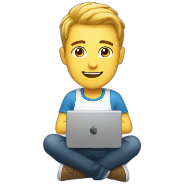 guy in love with a keyboard emoji