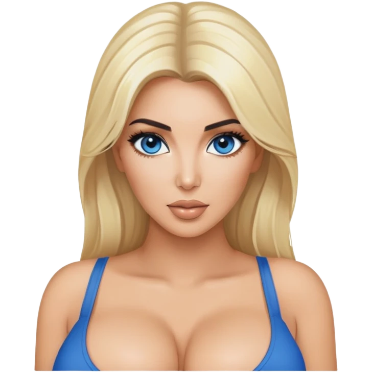 kim kardashian blonde hair blue eyes cleavage emoji