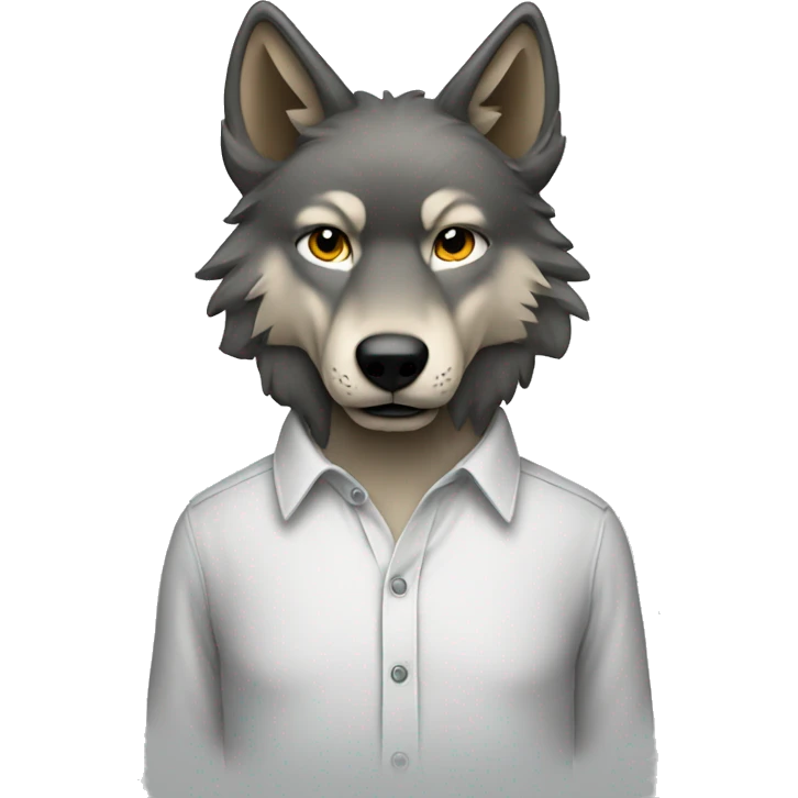 Wolf with shirt emoji