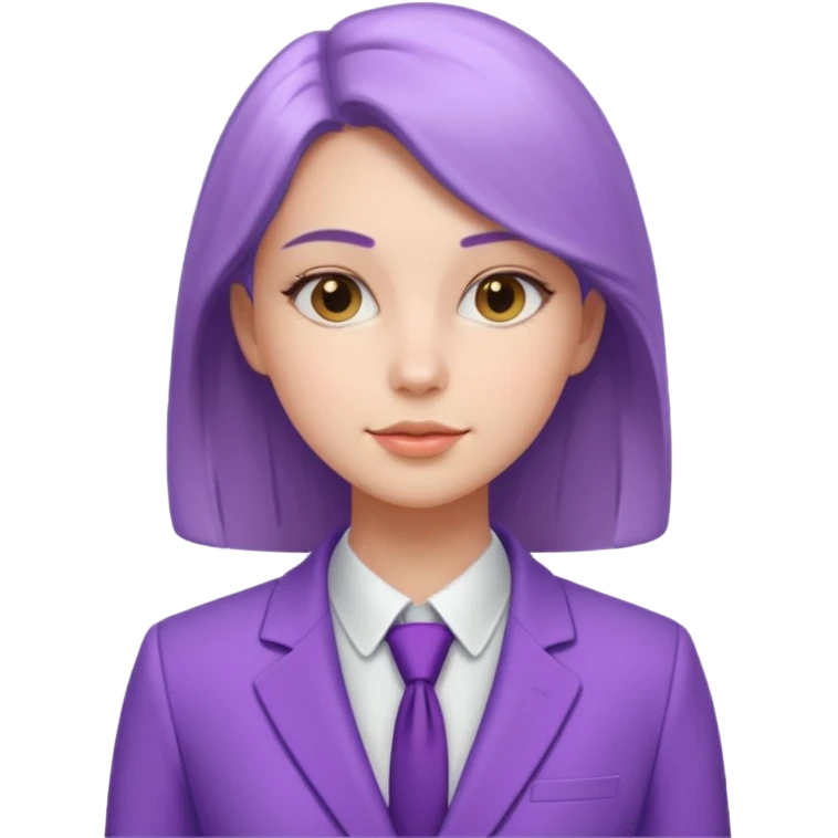 lavender-purple girl's Suit, smooth rounded neckline, simple design, glossy surface, plain background. emoji
