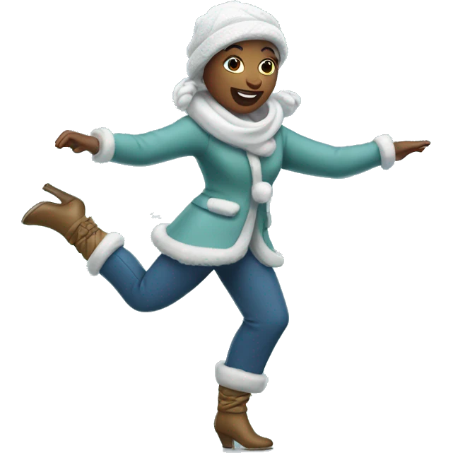 Lady dancing in snow  emoji