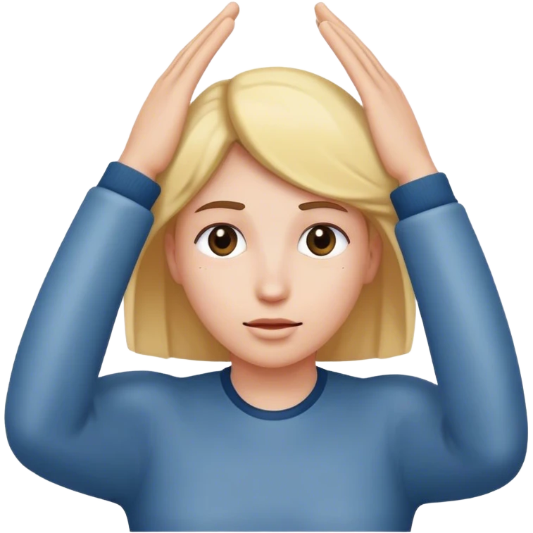 Hand over head  emoji