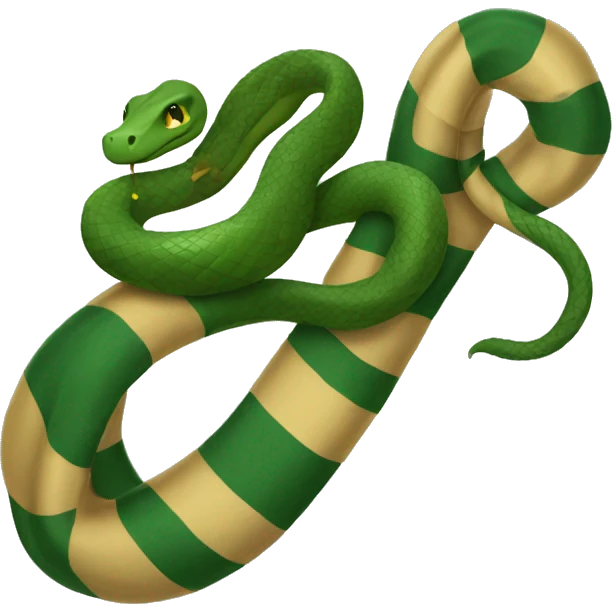 Snake wearing scarf hogwarts emoji