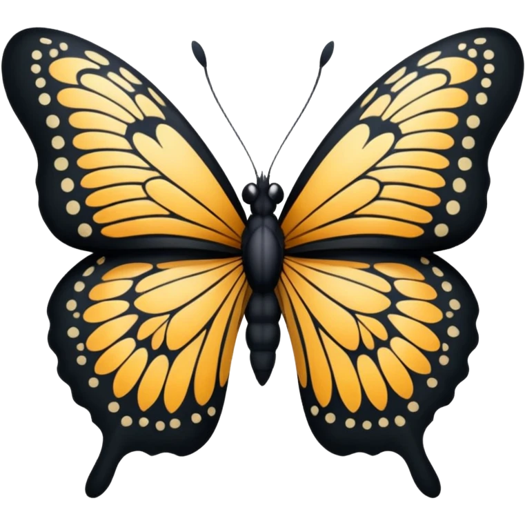 Butterfly full black emoji