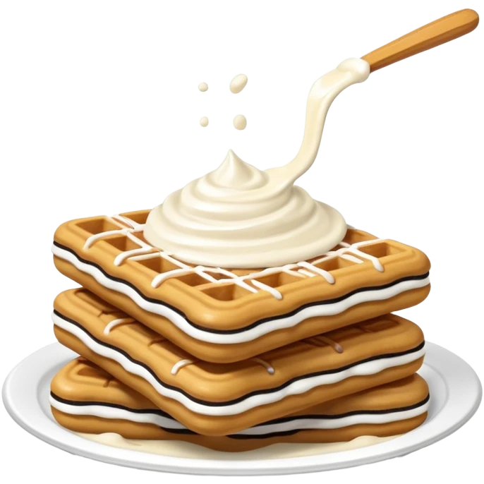 churros oreo flavor with white sauce emoji