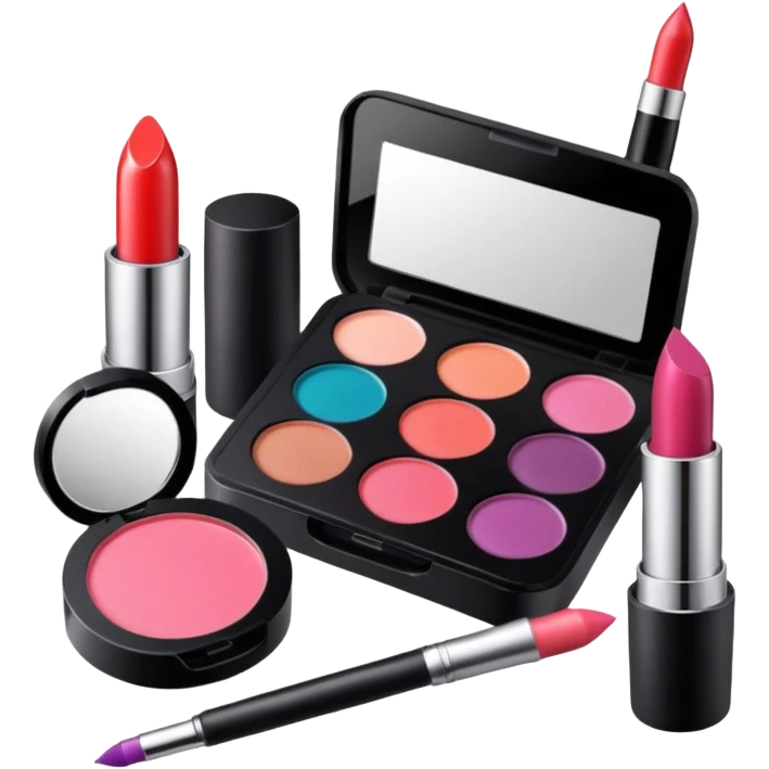 create me an image for a vertical in my super app, which is a beauty vertical, include make up elements only emoji