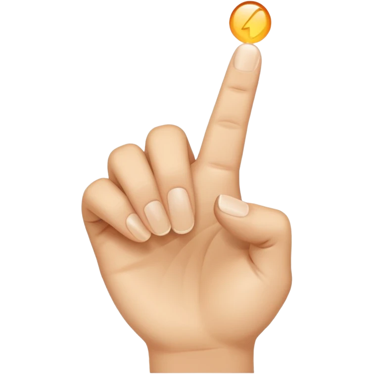 اصبع البنصر موجه نحو الأمام emoji