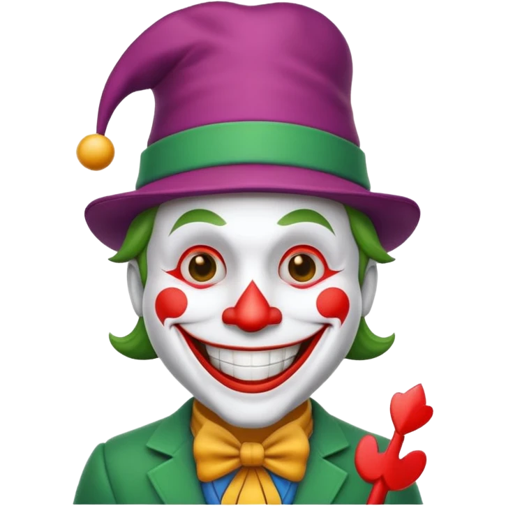 poker card with a funny jolly joker emoji